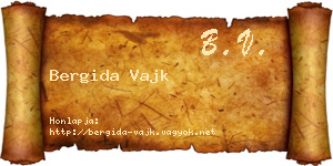 Bergida Vajk névjegykártya